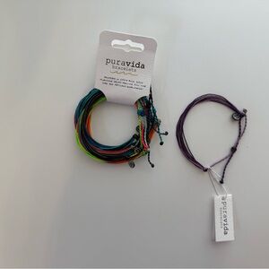 Pura Vida Vibrant Multicolor and Deep Purple Bracelets